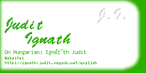 judit ignath business card